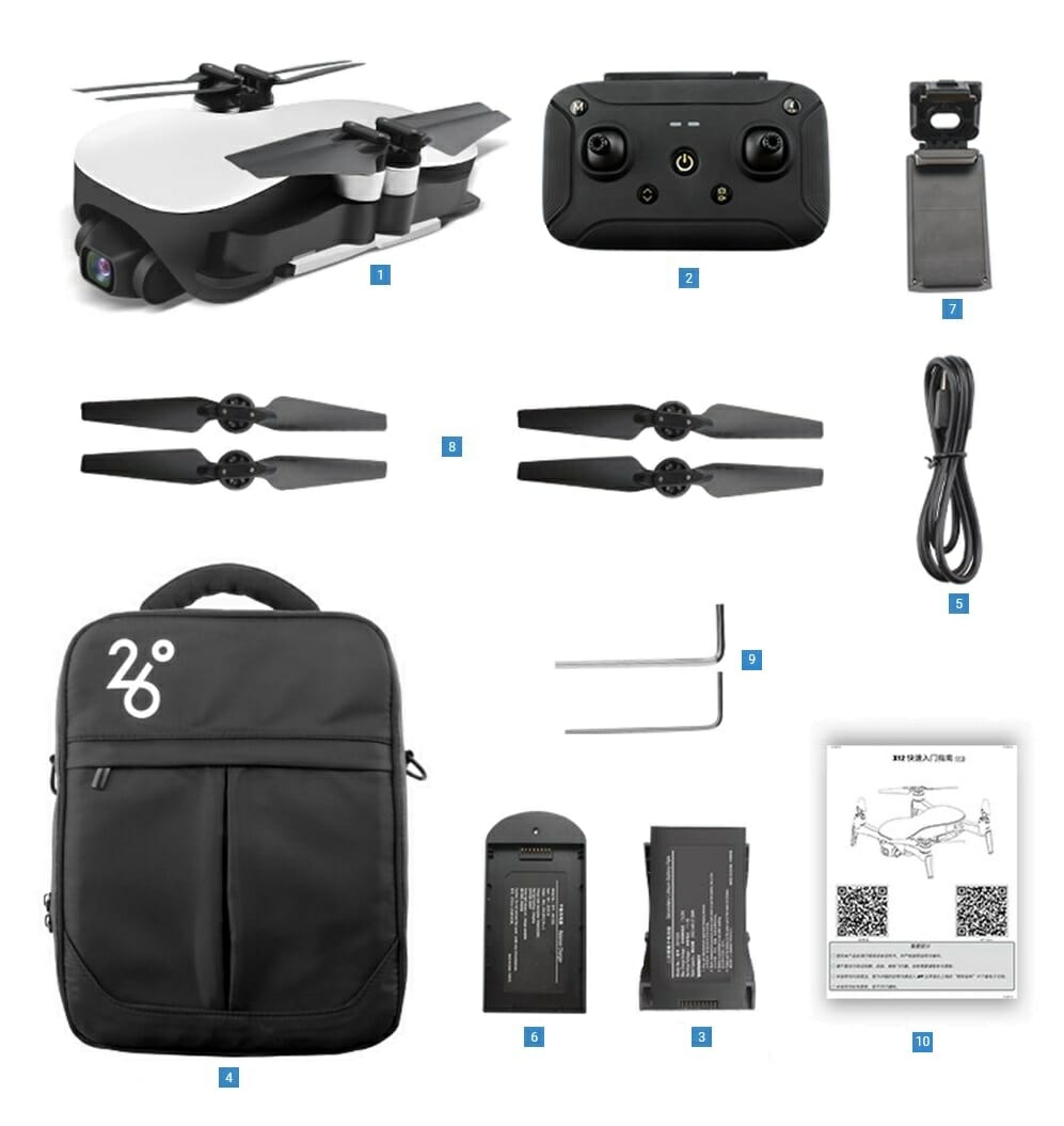 JJRC X12 AURORA - дрон с 4К камерой, FPV, GPS, 1200м, до 25 мин. +сумка